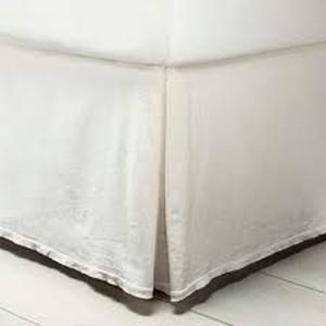 lot 58 image: Linen Blend Bedskirt Sour Cream - Hearth & Hand with Magnolia-King