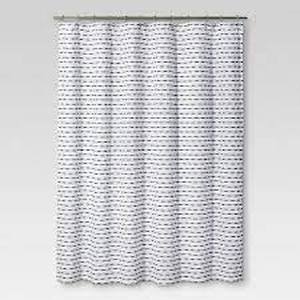 lot 65 image: Textured striped shower curtain 72x72 blackwhite - Project 62