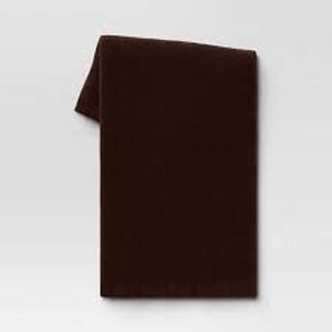 lot 82 image: Solid Chenille Knit Throw Blanket - Threshold-Dark Brown