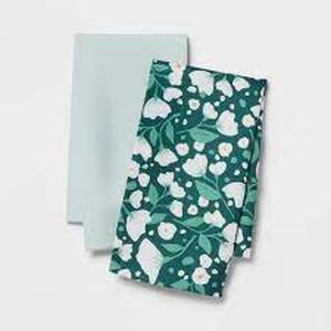 lot 99 image: 2pk Body Pillow Cover - Room Essentials-Dark Green Floral Mint Green