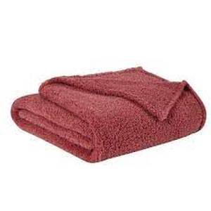lot 132 image: Marshmallow Sherpa Bed Blanket - Brooklyn Loom-King-Dusty Rose