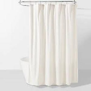 lot 138 image: Velvet Scallop Burnout Glam Shower Curtain Ivory - Threshold