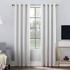 lot 158 image: Oslo Theater Grade Extreme Blackout Grommet Top Curtain Panel - Sun Zero-84x52-White