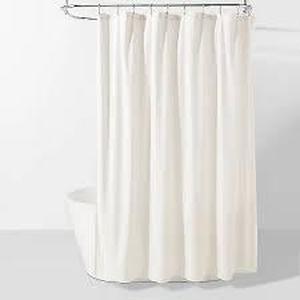 lot 170 image: Velvet Scallop Burnout Glam Shower Curtain Ivory - Threshold