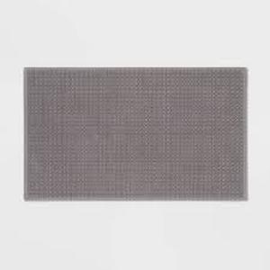 lot 182 image: 20x34 Antimicrobial Bath Mat - Threshold-Dark Gray