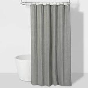 lot 185 image: Waffle Weave Shower Curtain - Threshold-Gray-72x72