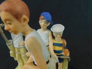 lot 59 image: 1993 Norman Rockwell Sporting Boys Missed  Dave Grossman Creations Limited Edition Numbered Figure