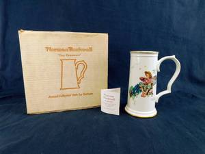 lot 41 image: Vintage 1981 Norman Rockwell Annual Collectors Stein by Gorham  Four Seasons Spring - Day Dreamers
