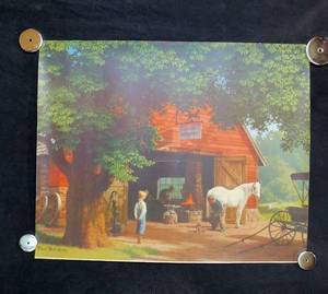 lot 30 image: Vintage Paul Detlefsen Horse and Buggy Days Print
