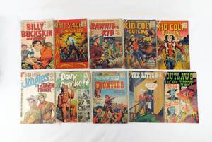 lot 22 image: Lot of 10 Vintage 1950s Western Comic Books