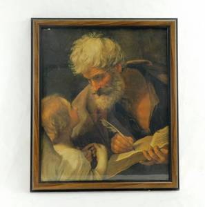 lot 93 image: Vintage Saint Matthew and the Angel Framed Print by Guido Reni