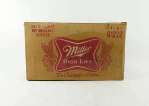 lot 95 image: Vintage Miller High Life Beer Cardboard Case Holds 24 Bottles 12 Ounces Each BEER BOTTLES NOT INCLUDED