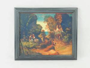 lot 87 image: The Three Ages of Man Wood Framed Print by Dosso Dossi