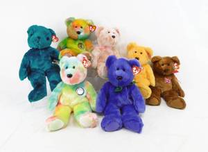 lot 98 image: Lot of 7 Big Beanie Buddy Bear By Beanie Baby