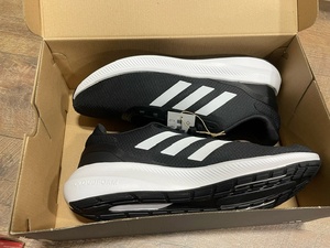 lot 16 image: adidas Mens Run Falcon 3.0 Shoe, BlackWhiteBlack,  SIZE12 - BRAND NEW - RETAIL PRICE $52.76