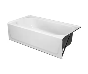 lot 27 image: Bootz Industries Aloha 60 in. x 30 in. Soaking Bathtub with Right Drain in White - BRAND NEW - RETAIL PRICE $219