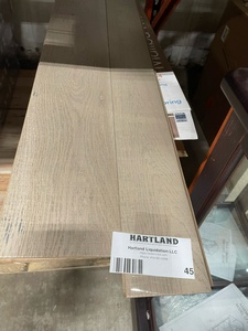 lot 45 image: Malibu Wide Plank Half Moon French Oak 38 in. T x 4 & 6 in. W Water Resistant Distressed Engineered Hardwood Flooring (19.8 sq. ft.case) 9 CASES - BRAND NEW - RETAIL PRICE $837 for 9 CASES