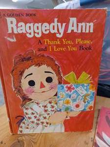 lot 53 image: Eight Vintage Childrens Books, Raggedy Ann is a Hard Cover, Others are Paperback, in Various Conditions