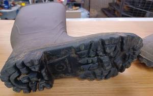 lot 82 image: Pair Of Ladys Rubber Boots - Size 7, Made in Canada, Worn One Time