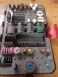 lot 85 image: Used Hyper Tough Rotary Tool Accessory Set