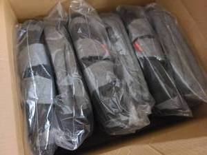 Box of new Gray Backpacks