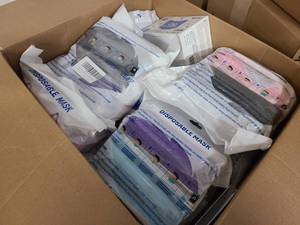 Box of all ages face masks