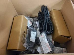 Box of new in wrap Extension cords, 6ft and 15 ft