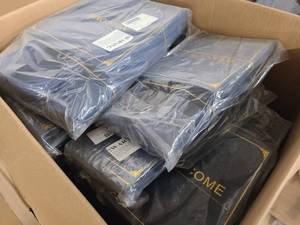 Box of brand new gift bags