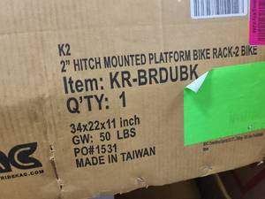 2 Hitch Mounted Platform Bike Rack