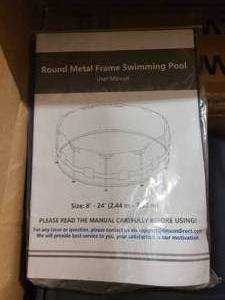 New in box Round Metal Frame Swimming Pool