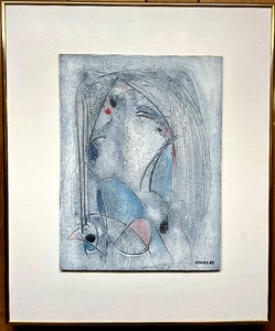 lot 152 image: Original Framed Abstract Artist Signed Artwork on Wood by JEAN CLAUDE GAUGY