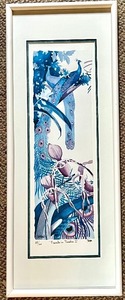 lot 165 image: PEACOCKS IN PARADISE I #68600 - Artist Signed and Numbered Artwork