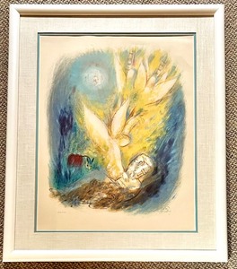 lot 166 image: REUVEN RUBIN VISIONS OF THE BIBLE Framed Artist Signed and Numbered Limited Edition Color Lithograph #128150