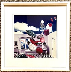lot 169 image: LOU ZALE - Salad Daze Framed Artist Signed Abstract Surrealist Collage Art