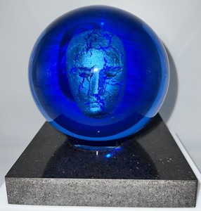 lot 101 image: KOSTA BODA - Headman - Signed Bertil Vallien - Glass Head Sphere