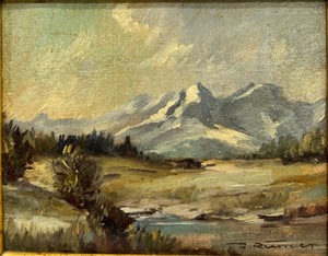 lot 6 image: Vintage Miniature Original Oil Painting