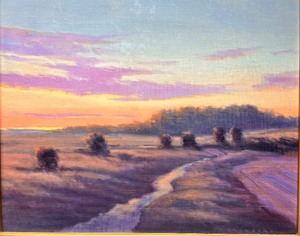 lot 71 image: Original Oil RICHARD KROGSTAD - Last Light of Day