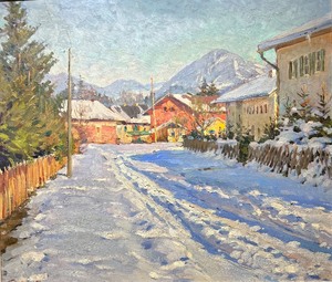 lot 87 image: Vintage Original Oil Painting OLEXA BULAVITSKY