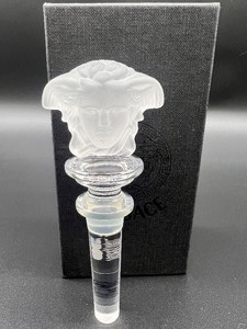 lot 148 image: VERSACE - Rosenthal - Medusa - Double Sided Face - Bottle Stopper - New In Box - Clear