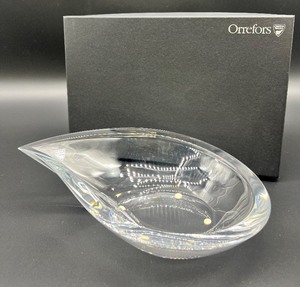 lot 176 image: ORREFORS  Drop  Crystal Dish w Original Box