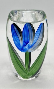 lot 120 image: KOSTA BODA - TULIPA - Candle Holder - Hand Painted and Signed