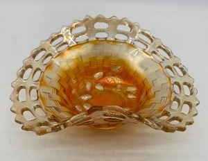 lot 187 image: FENTON - Blackberry Open Lattice Edge C.G. Bowl