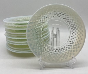 lot 212 image: FENTON Hobnail 8 Salad Plates - QTY 12