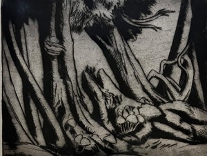 lot 224 image: Vintage GEORGE RESLER Framed Etching