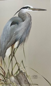 lot 80B image: ART LAMAY Grey Heron Egret Signed LE Lithograph 1531500