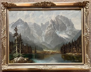 lot 46A image: C. SCHIER Original Oil Painter - German - Mountain Scene