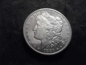 lot 1 image: 1880 S Morgan Silver Dollar