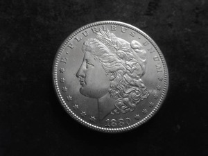 lot 8 image: 1880 S Morgan Silver Dollar