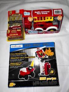 lot 5 image: Remote Controller Firetruck, Matchbox Premiere Collection & Build your Fire Response