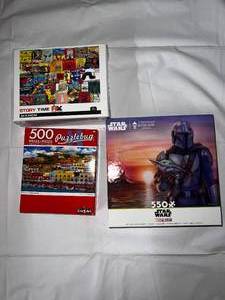 lot 15 image: Mandalorian, Italy Seaside & Story Time 500 piece Puzzles